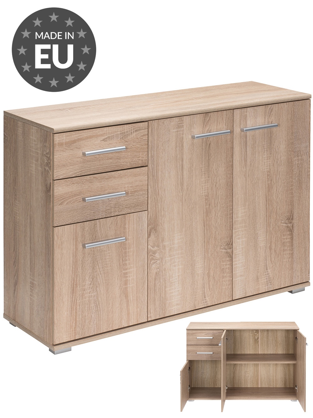 Dressoir\u0020Alba\u0020Eiche\u0020107x75x35cm
