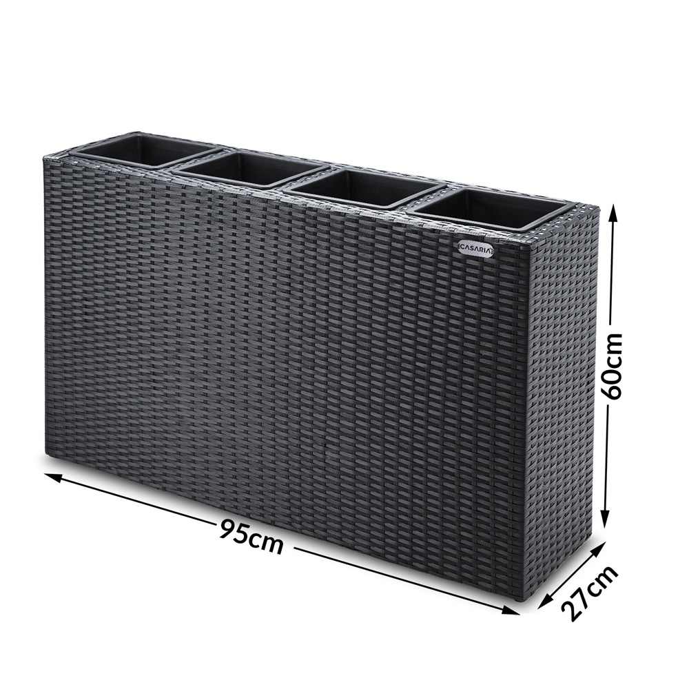 Polyrattan\u0020Bloembak\u00204\u0020delig\u0020\u002D\u0020Zwart\u0020\u002D\u002095\u0020x\u002027\u0020x\u002060\u0020cm