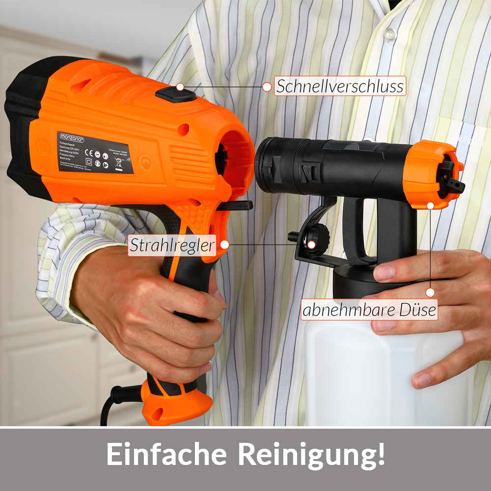 Elektrische\u0020Verfspuit\u0020Oranje\u002FZwart\u0020500W\u0020800ml