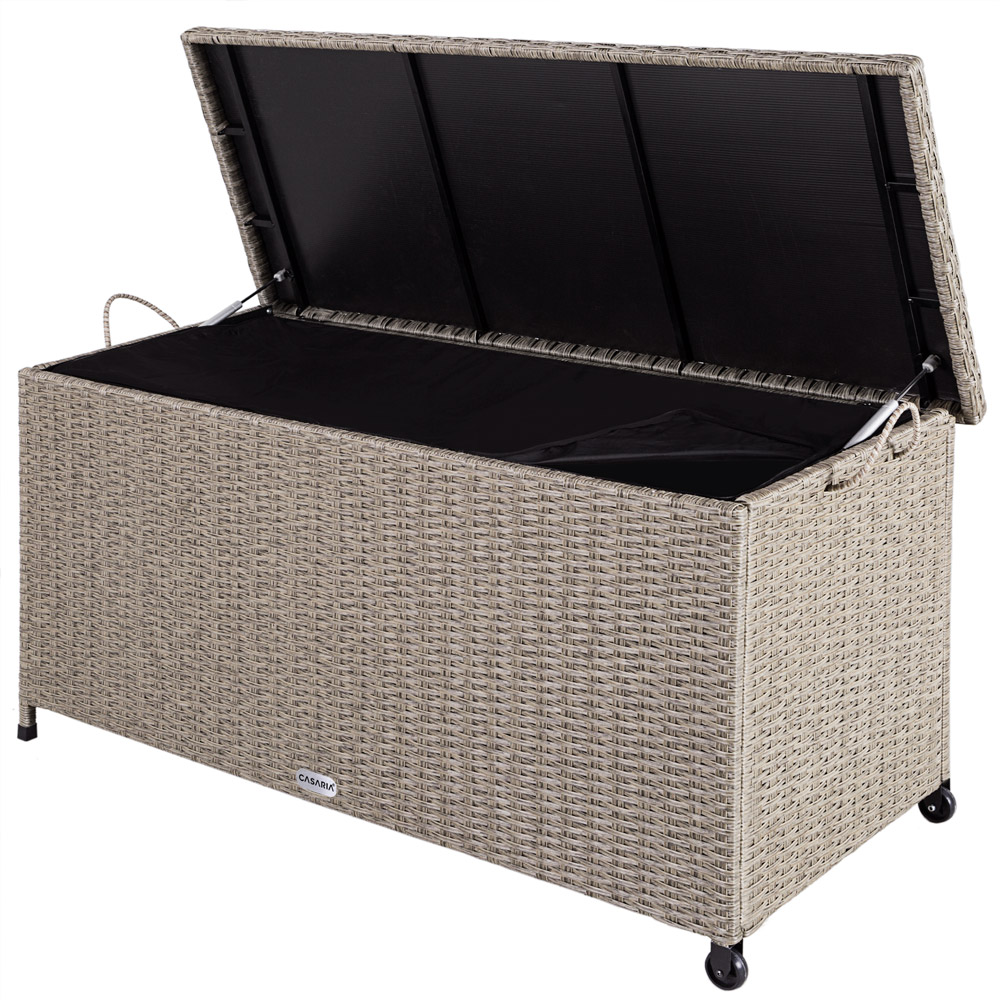 Polyrattan\u0020Kussenbox\u0020Creme\u0020122x56x61cm\u0020met\u0020Wielen Polyrattan\u0020Kussenbox\u0020Creme\u0020122x56x61cm\u0020met\u0020Wielen