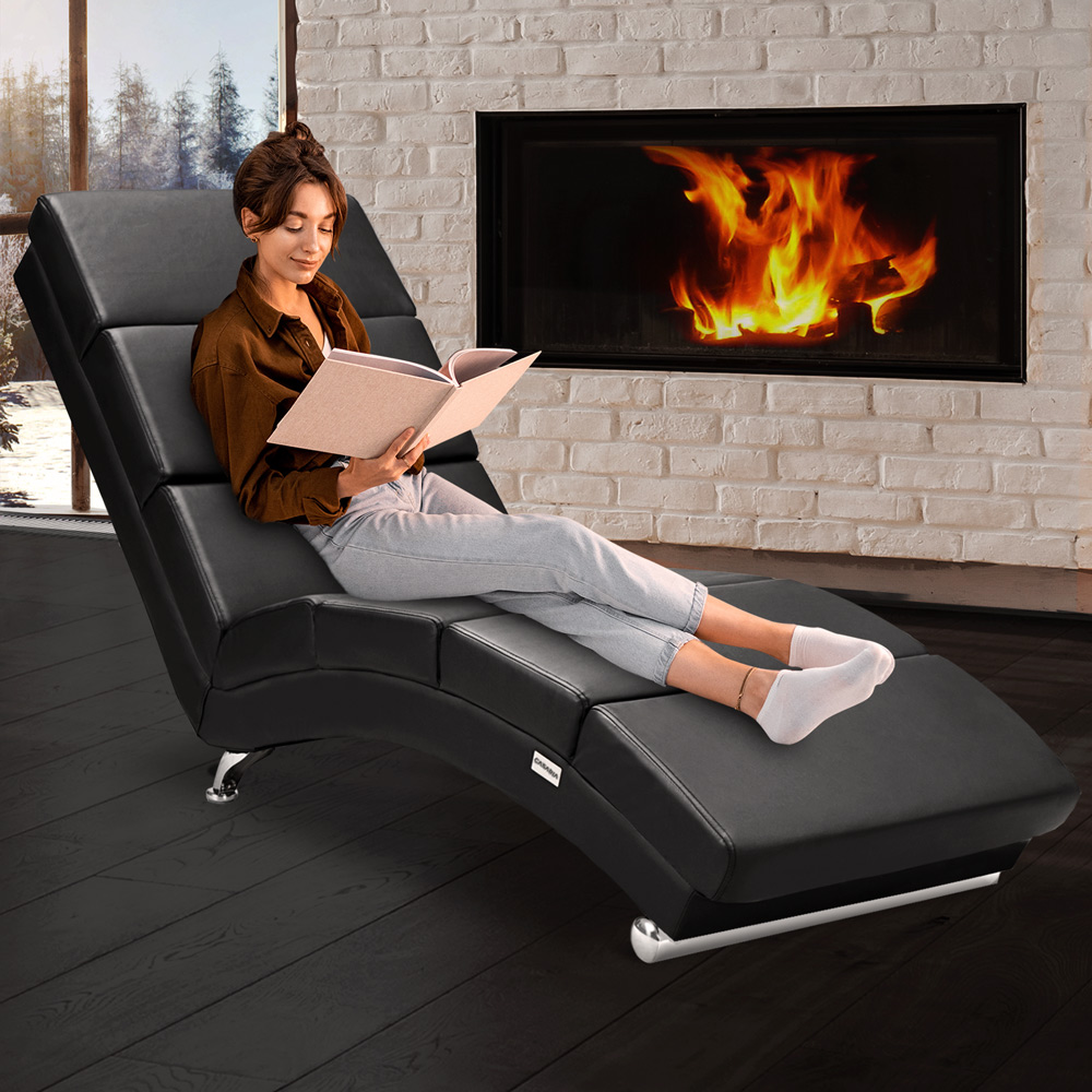 Relax\u0020Lounger\u0020Londen\u0020Zwart\u0020Kunstleer Relax\u0020Lounger\u0020Londen\u0020Zwart\u0020Kunstleer