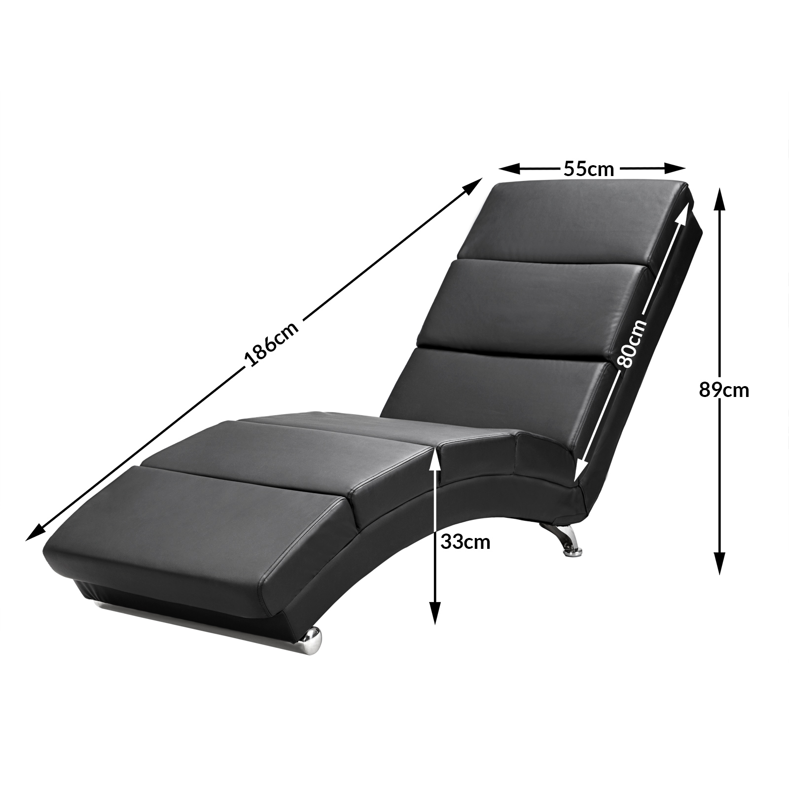 Relax\u0020Lounger\u0020Londen\u0020Zwart\u0020Kunstleer Relax\u0020Lounger\u0020Londen\u0020Zwart\u0020Kunstleer