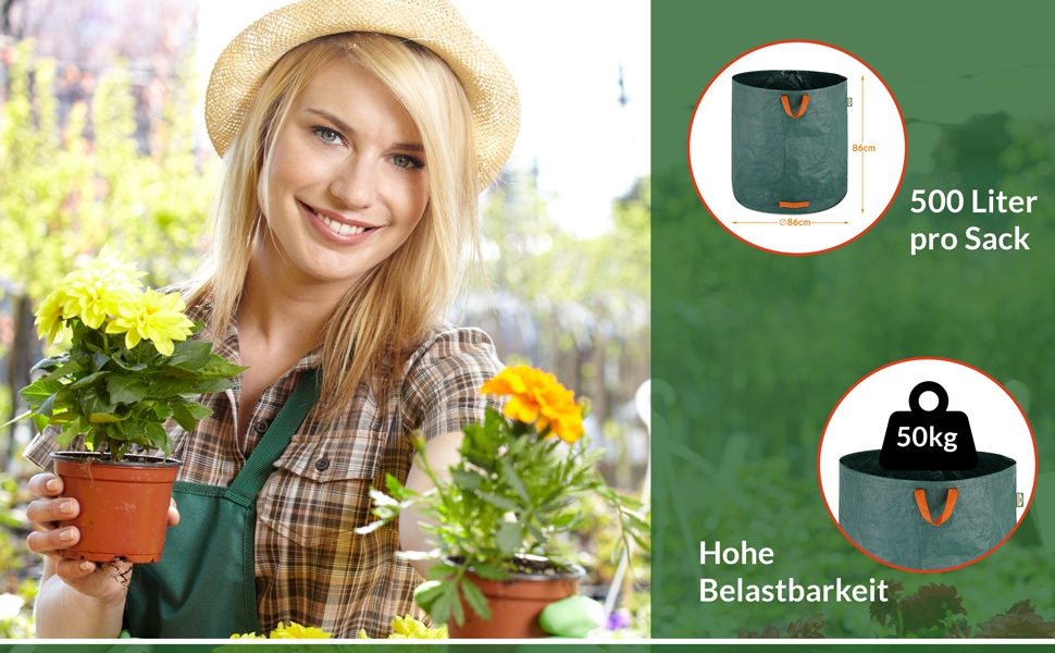 Tuinafvalzak\u00202\u0020stuks\u0020Groen\u0020500L