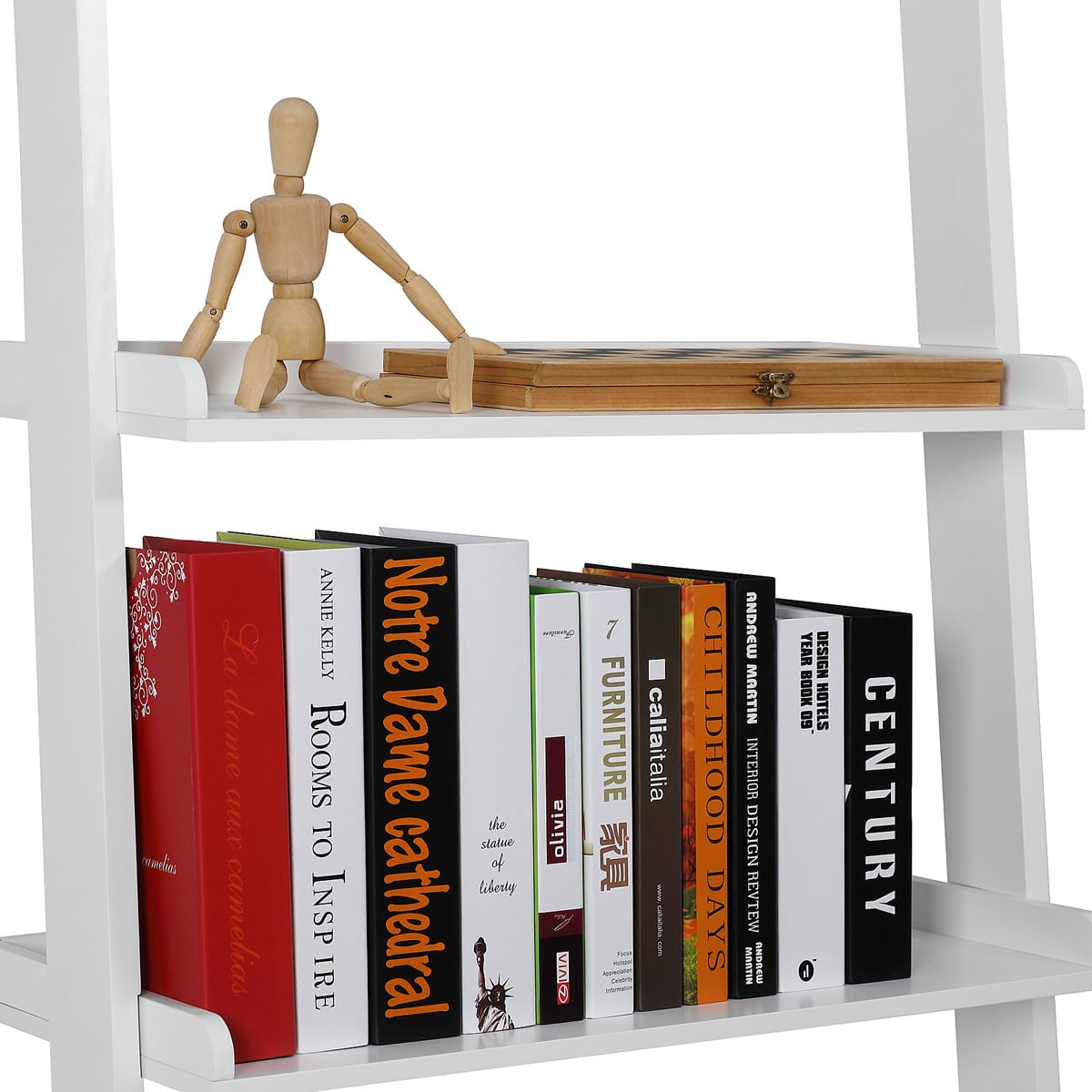 Ladderrek\u0020Wit\u0020met\u00205\u0020Planken\u0020180cm