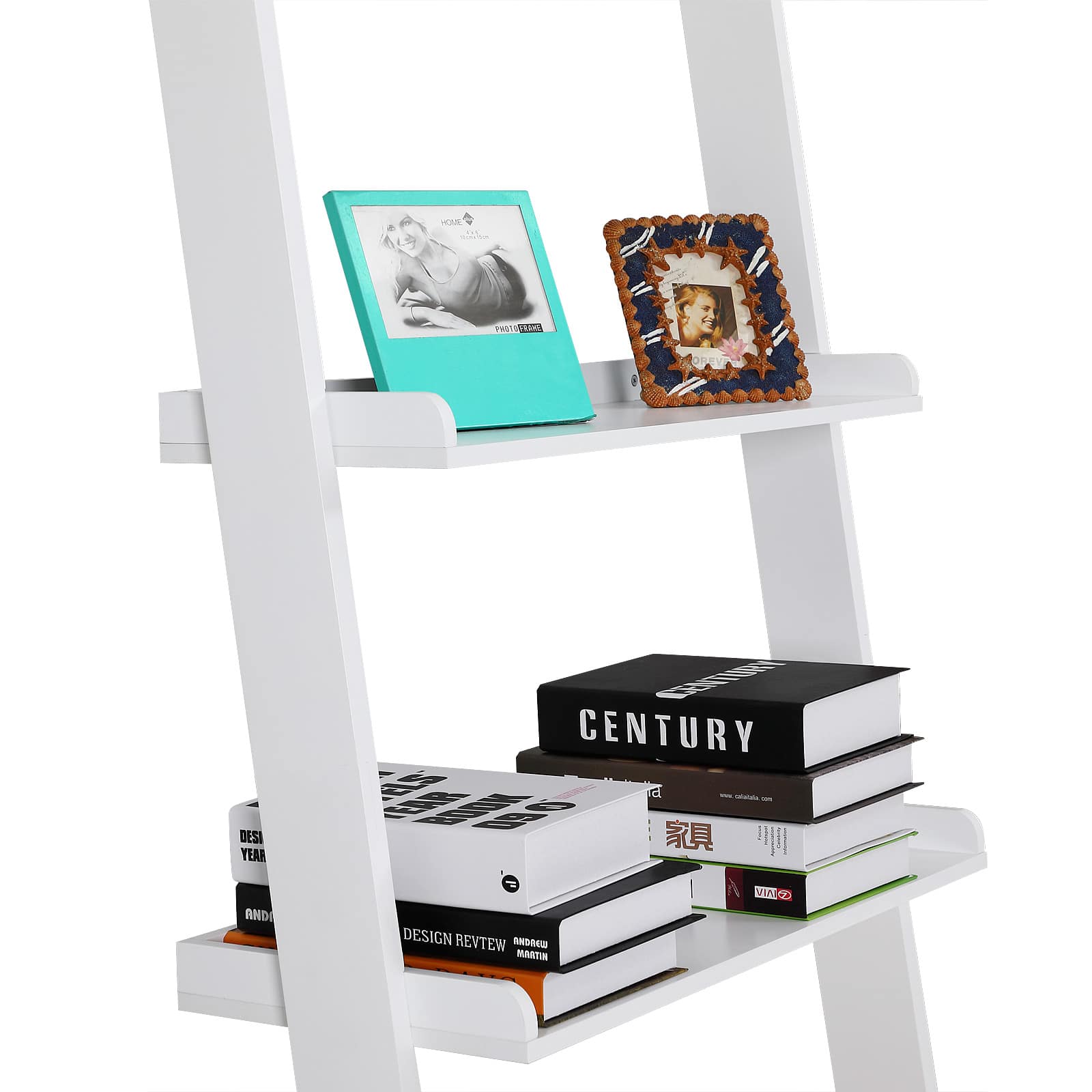 Ladderrek\u0020Wit\u0020met\u00205\u0020Planken\u0020180cm