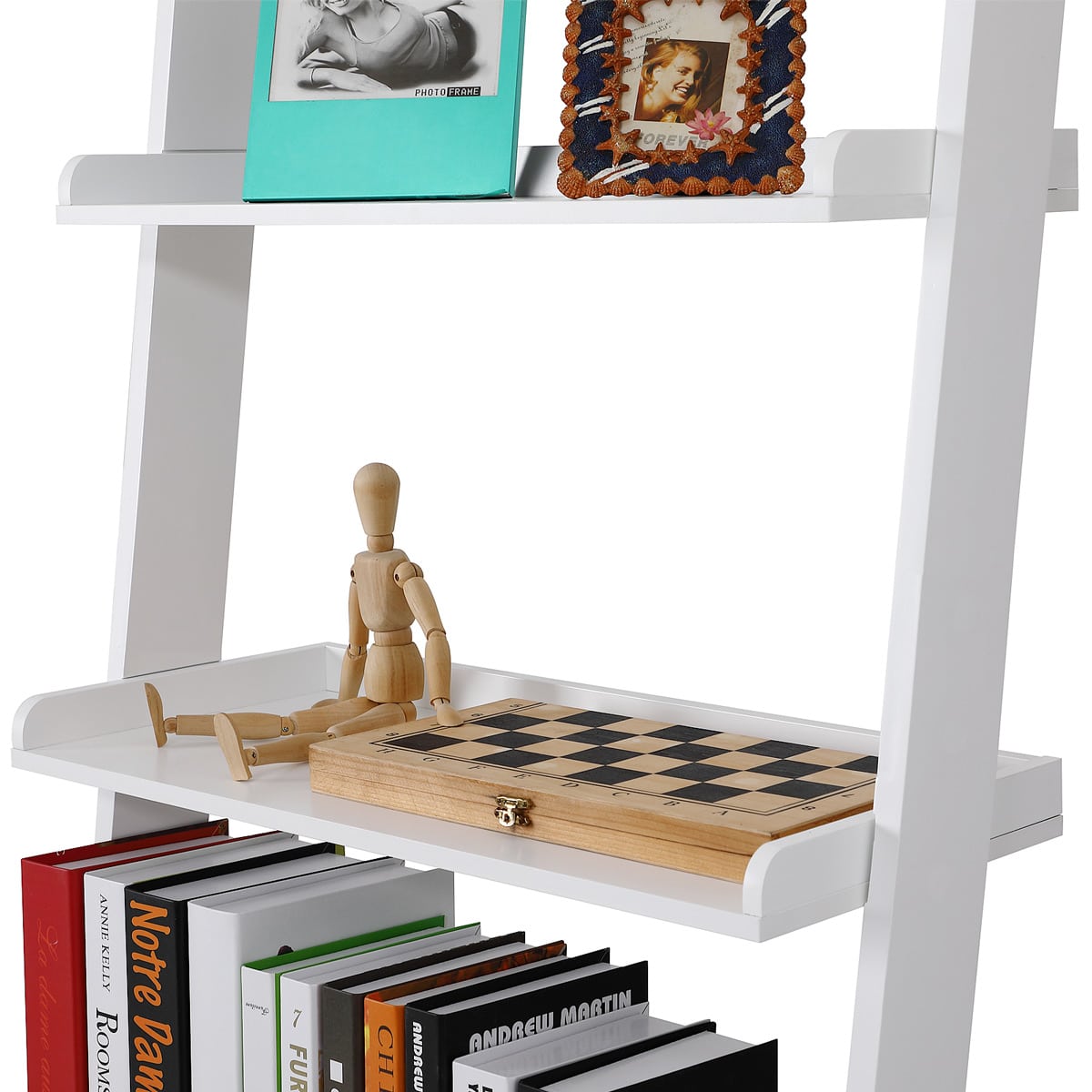 Ladderrek\u0020Wit\u0020met\u00205\u0020Planken\u0020180cm