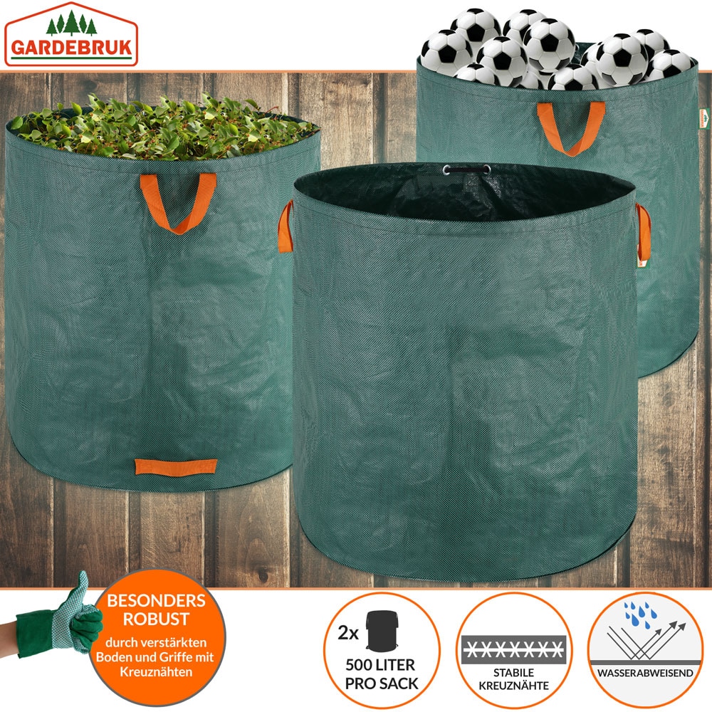 Tuinafvalzak\u00202\u0020stuks\u0020Groen\u0020500L