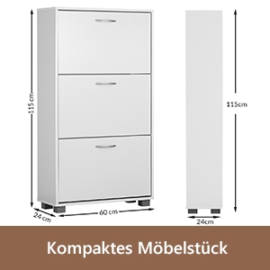 Schoenenkast\u00203\u0020Kleppen\u0020115x60x24cm\u0020Wit Schoenenkast\u00203\u0020Kleppen\u0020115x60x24cm\u0020Wit