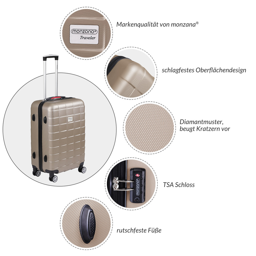 Reiskoffer\u0020Exopack\u0020Champagne\u0020ABS\u0020M\u0020TSA Reiskoffer\u0020Exopack\u0020Champagne\u0020ABS\u0020M\u0020TSA