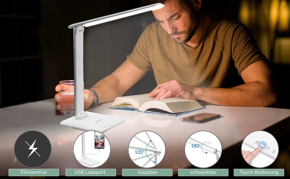 LED\u0020Bureaulamp\u0020Cataleya\u0020Wit
