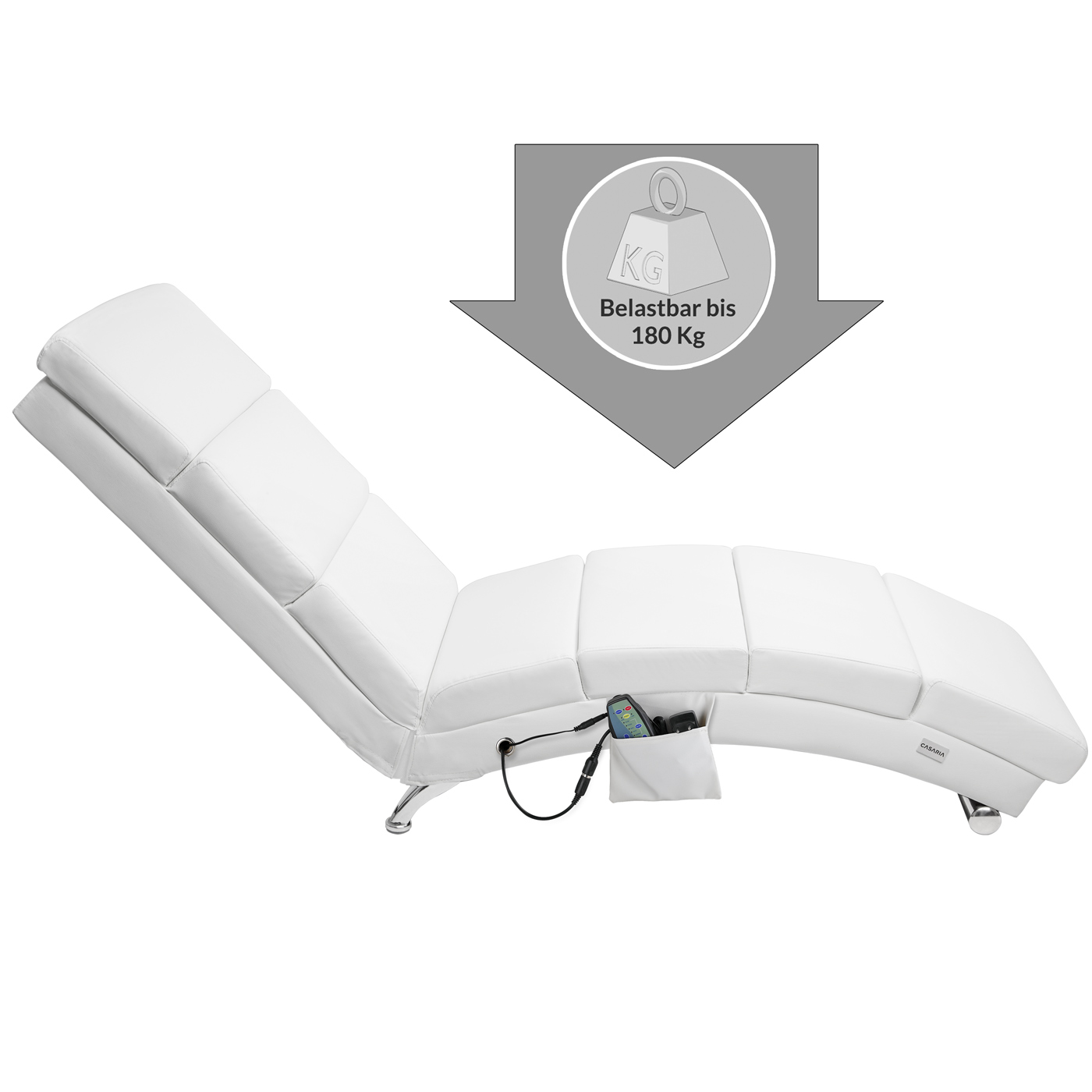 Ligstoel\u0020Londen\u0020Wit\u0020met\u0020Massage\u002D\u0020\u0026\u0020Verwarmingsfunctie