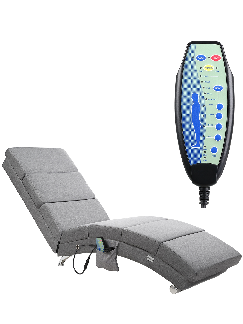 Ligstoel\u0020Londen\u0020Grijs\u0020met\u0020Massage\u002D\u0020\u0026\u0020Verwarmingsfunctie