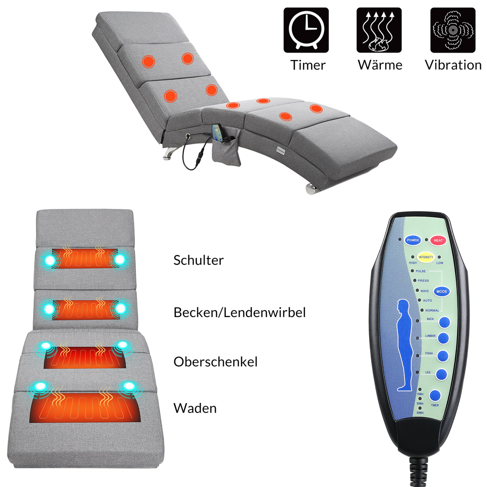 Ligstoel\u0020Londen\u0020Grijs\u0020met\u0020Massage\u002D\u0020\u0026\u0020Verwarmingsfunctie