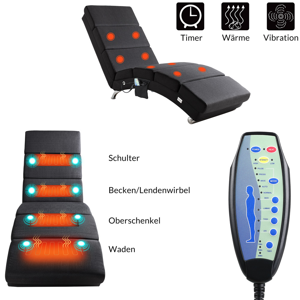 Ligstoel\u0020Londen\u0020Antraciet\u0020met\u0020Massage\u002D\u0020\u0026\u0020Verwarmingsfunctie