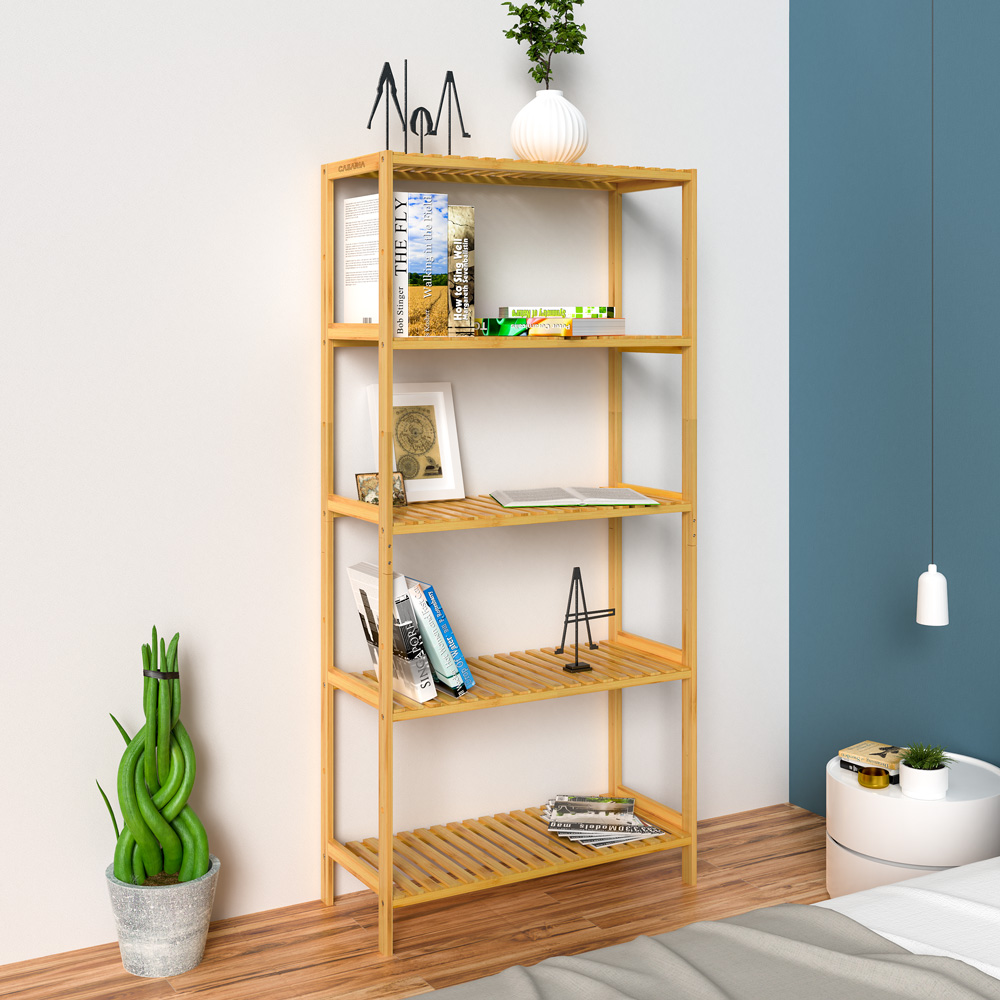 Staande\u0020plank\u0020Badkamerkast\u0020Bamboe\u0020130x60x26cm\u0020in\u0020hoogte\u0020verstelbare\u0020planken