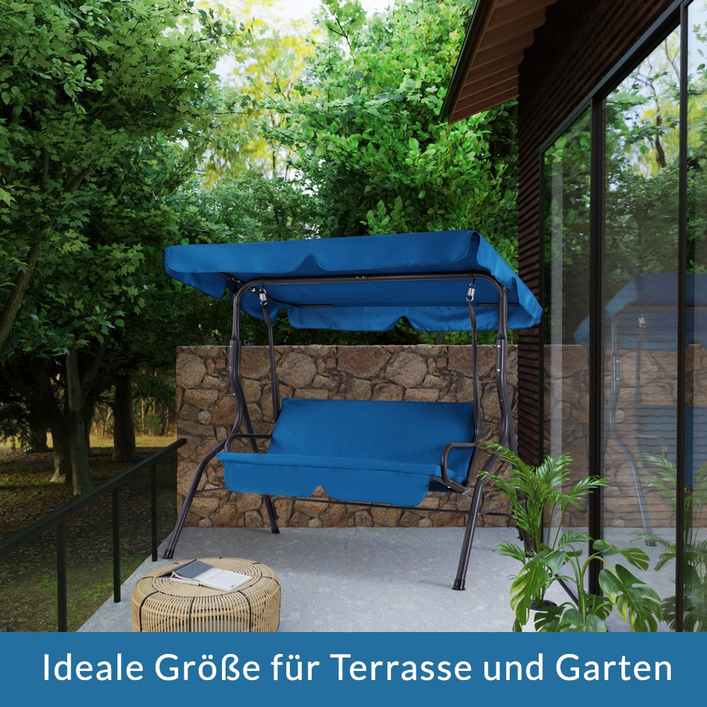 Hollywood\u0020Tuinschommel\u0020Blauw\u0020met\u0020Zonnedak Hollywood\u0020Tuinschommel\u0020Blauw\u0020met\u0020Zonnedak