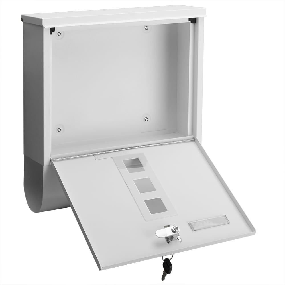 Brievenbus\u0020met\u0020krantenset\u0020wit\u002030,5x8,5x33,5cm