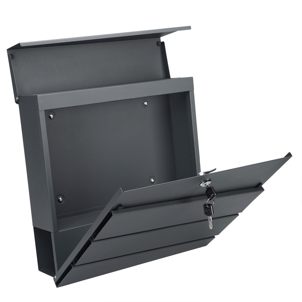 Brievenbus\u0020met\u0020krantenbuis\u0020staalzilver Brievenbus\u0020met\u0020krantenbuis\u0020staalzilver