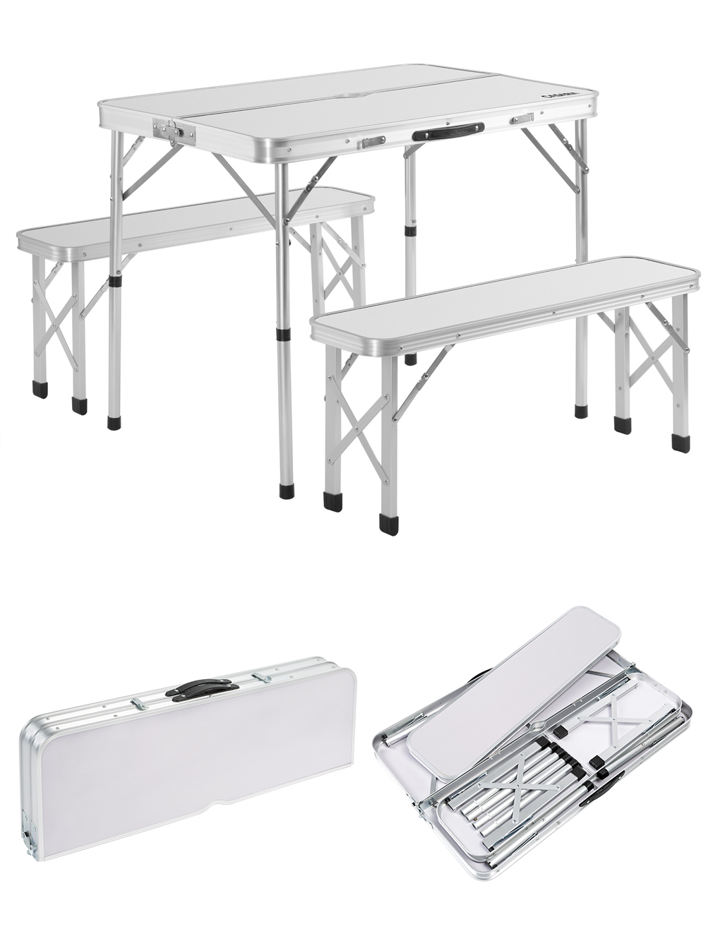Campingtafel\u00203\u002Ddelig\u0020Wit\u0020Aluminium\u0020Inklapbaar Campingtafel\u00203\u002Ddelig\u0020Wit\u0020Aluminium\u0020Inklapbaar