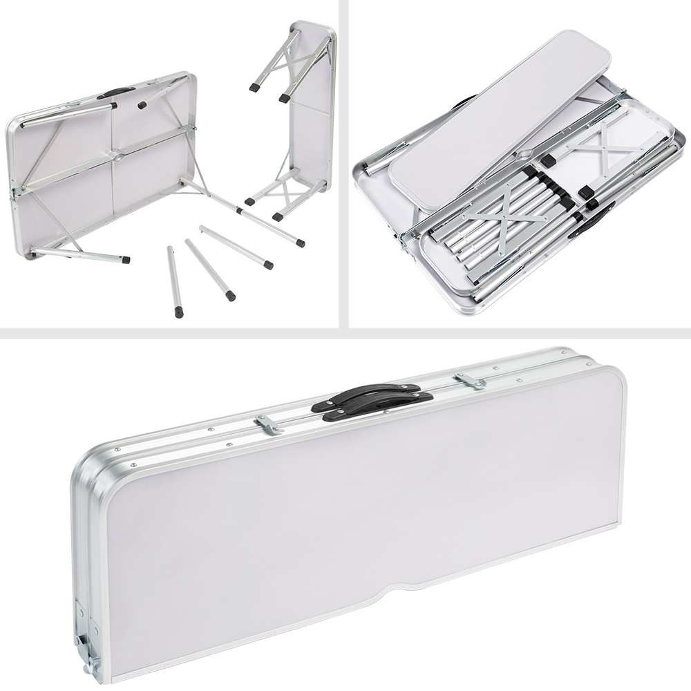Campingtafel\u00203\u002Ddelig\u0020Wit\u0020Aluminium\u0020Inklapbaar Campingtafel\u00203\u002Ddelig\u0020Wit\u0020Aluminium\u0020Inklapbaar
