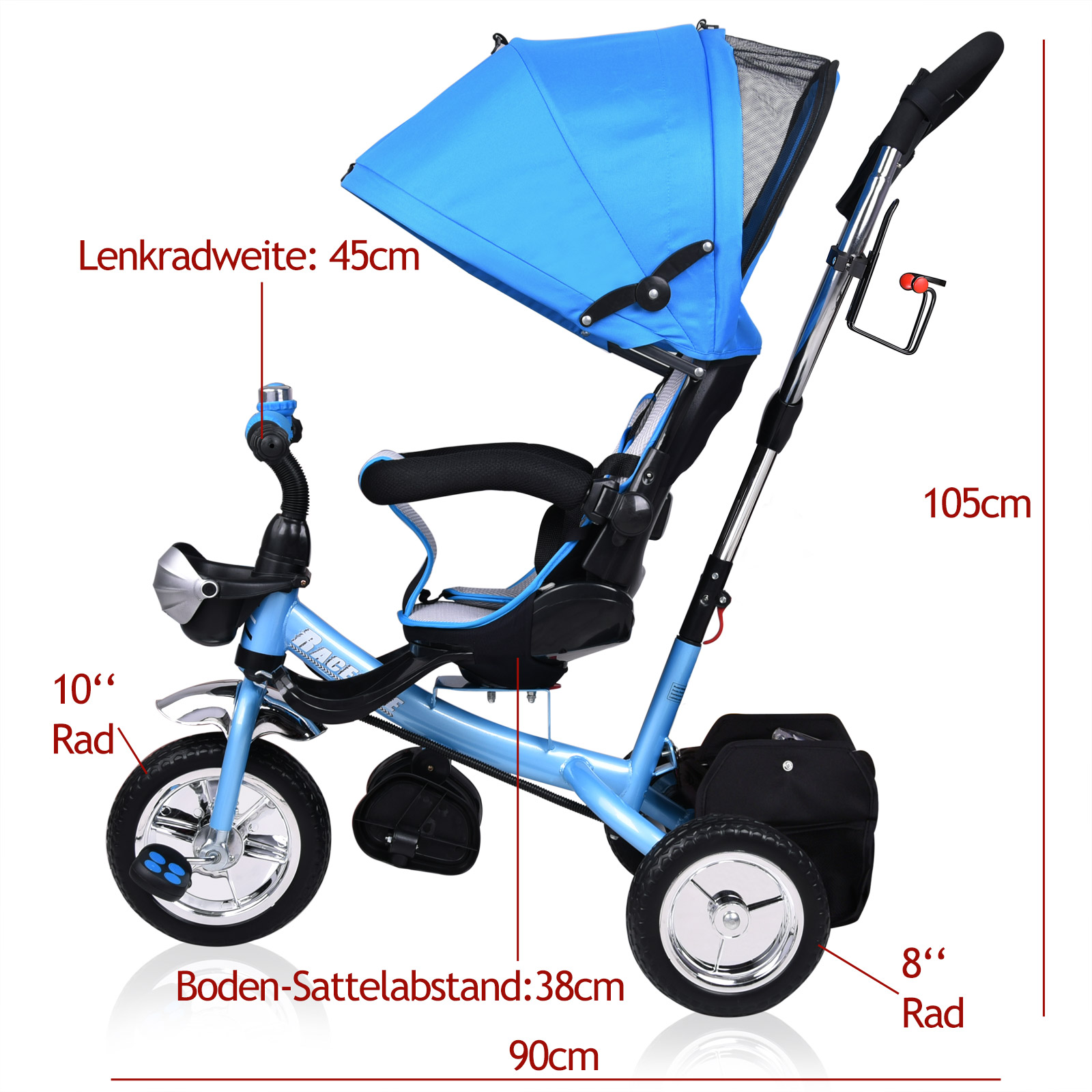 Kinderdriewieler\u0020Blauw\u0020incl\u0020Dak Kinderdriewieler\u0020Blauw\u0020incl\u0020Dak