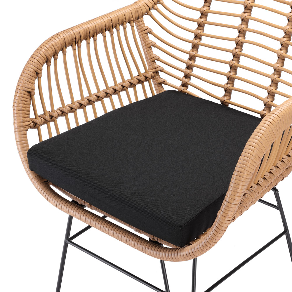 Polyrotan\u0020Tuinset\u0020Bali\u00203\u002Ddelig\u0020Natuurkleuren\u002FZwart