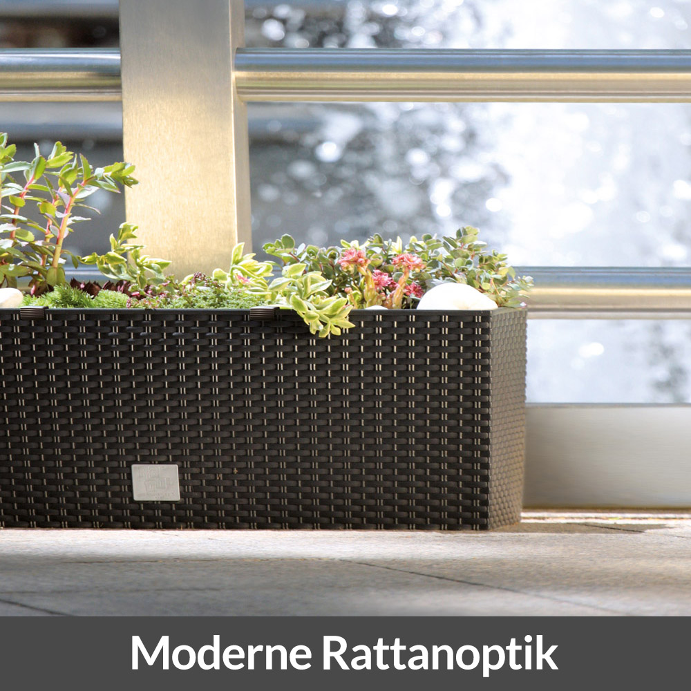 Hoge\u0020Plantenbak\u0020Antraciet\u0020Kunststof\u002060x25x46cm