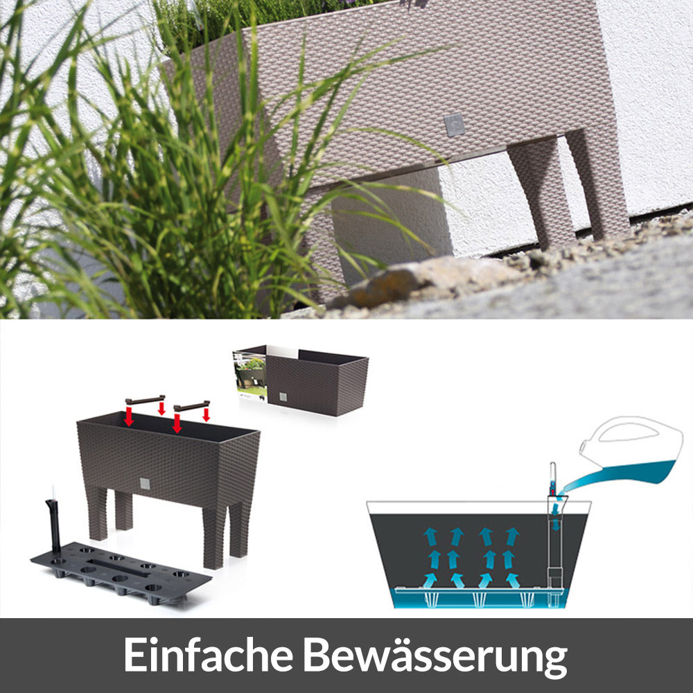 Hoge\u0020Plantenbak\u0020Antraciet\u0020Kunststof\u002060x25x46cm