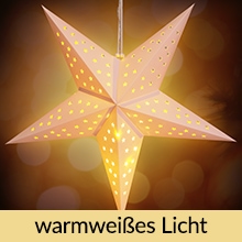 Kerstster\u0020Papier\u0020LED\u0020Cr\u00E8me\u0020\u00D860cm\u00205\u0020Punten\u0020Sterretjes