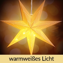 Kerstster\u0020Papier\u0020LED\u0020Cr\u00E8me\u0020\u00D860cm\u00207\u0020Punten\u0020Gaatjes