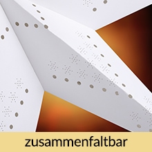 Kerstster\u0020Papier\u0020LED\u0020Cr\u00E8me\u0020\u00D860cm\u00207\u0020Punten\u0020Gaatjes