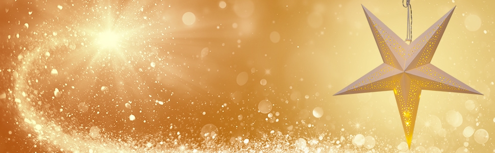 Kerstster\u0020Papier\u0020LED\u0020Cr\u00E8me\u0020\u00D860cm\u00205\u0020Punten\u0020Gaatjes