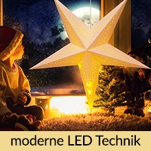 Kerstster\u0020Papier\u0020LED\u0020Cr\u00E8me\u0020\u00D860cm\u00205\u0020Punten\u0020Gaatjes
