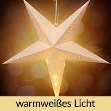 Kerstster\u0020Papier\u0020LED\u0020Cr\u00E8me\u0020\u00D860cm\u00205\u0020Punten\u0020Gaatjes