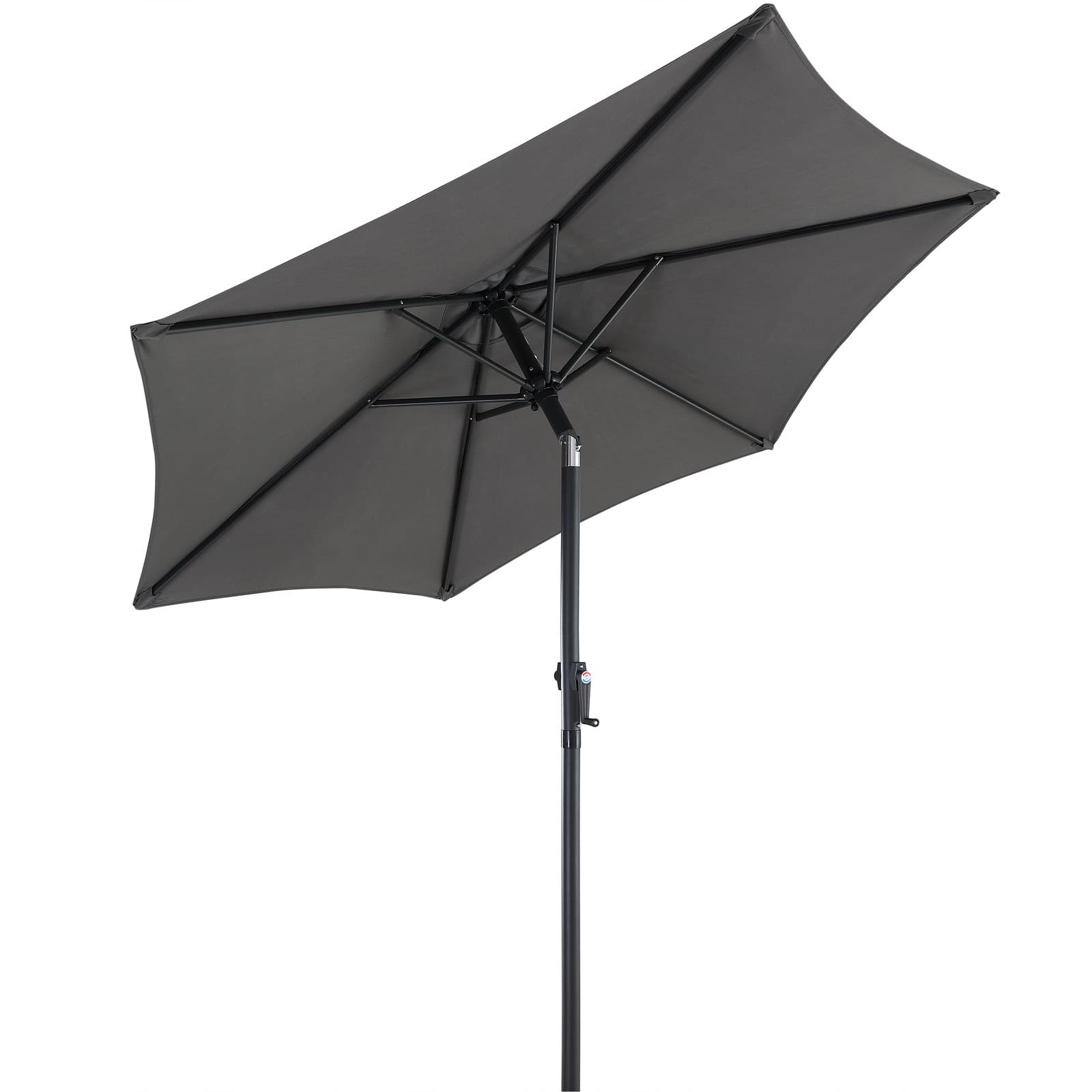 Parasol\u0020Fiji\u0020Antraciet\u0020\u00D8200cm\u0020UV\u002Dbescherming\u002080\u002B\u0020met\u0020Zwengel