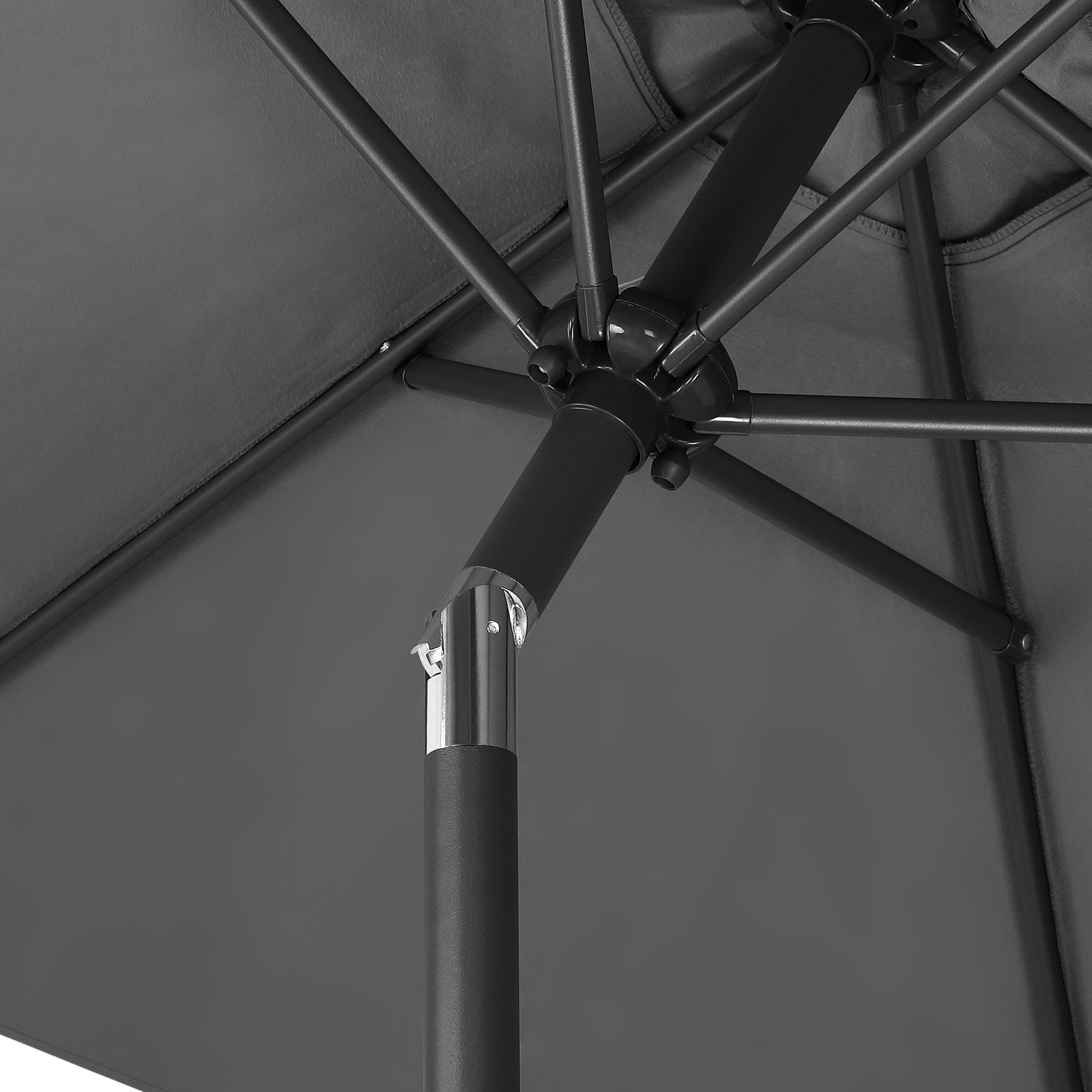 Parasol\u0020Fiji\u0020Antraciet\u0020\u00D8200cm\u0020UV\u002Dbescherming\u002080\u002B\u0020met\u0020Zwengel