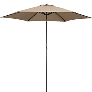 Parasol\u0020Taupe\u0020Aluminium\u0020\u00F8300cm\u0020UV\u002Dbescherming\u002080\u002B
