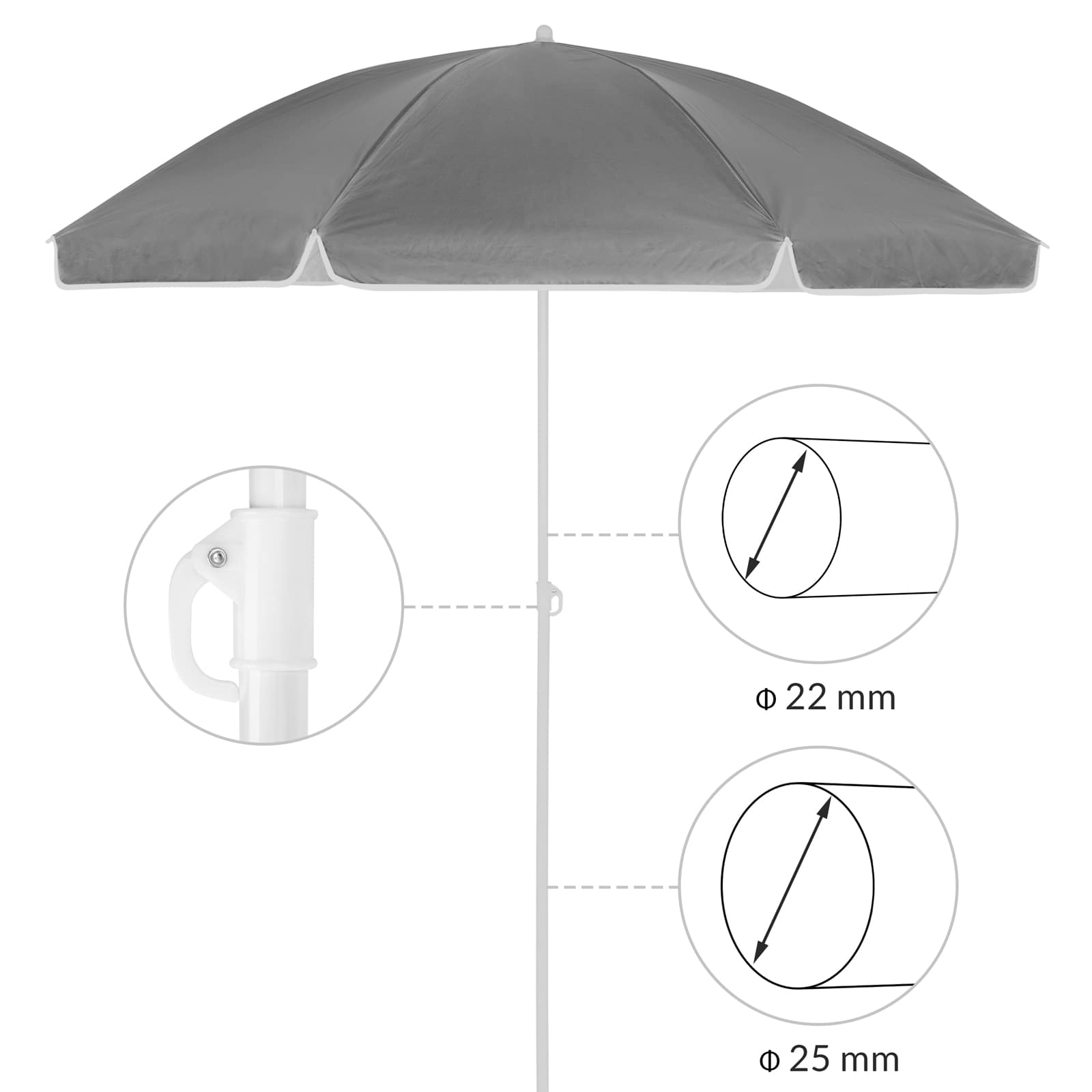 Parasol\u0020Kreta\u0020Antraciet\u0020\u00D8200cm\u0020met\u0020kantelfunctie Parasol\u0020Kreta\u0020Antraciet\u0020\u00D8200cm\u0020met\u0020kantelfunctie