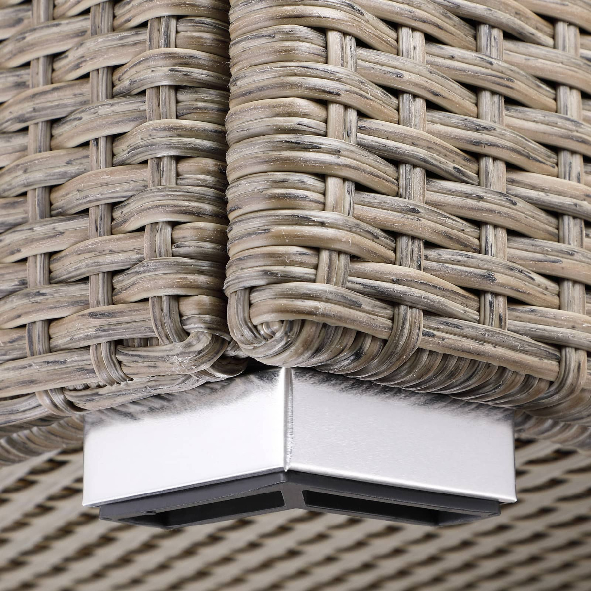 Polyrattan\u0020Kussenbox\u0020Beige\u0020318L