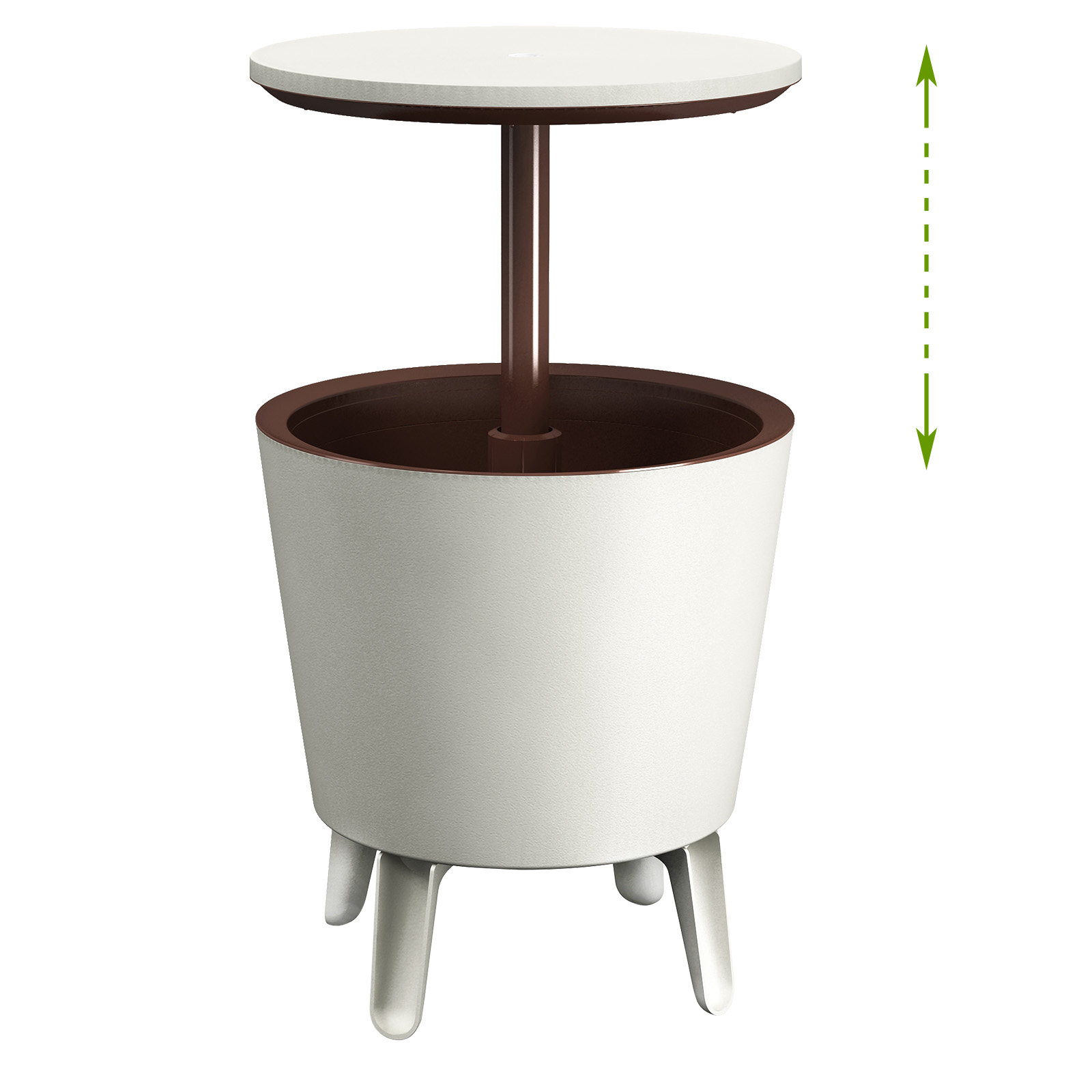Drankkoeler\u0020Bijzettafel\u0020Wit\u002FBruin\u0020\u00D850cm\u002030L Drankkoeler\u0020Bijzettafel\u0020Wit\u002FBruin\u0020\u00D850cm\u002030L