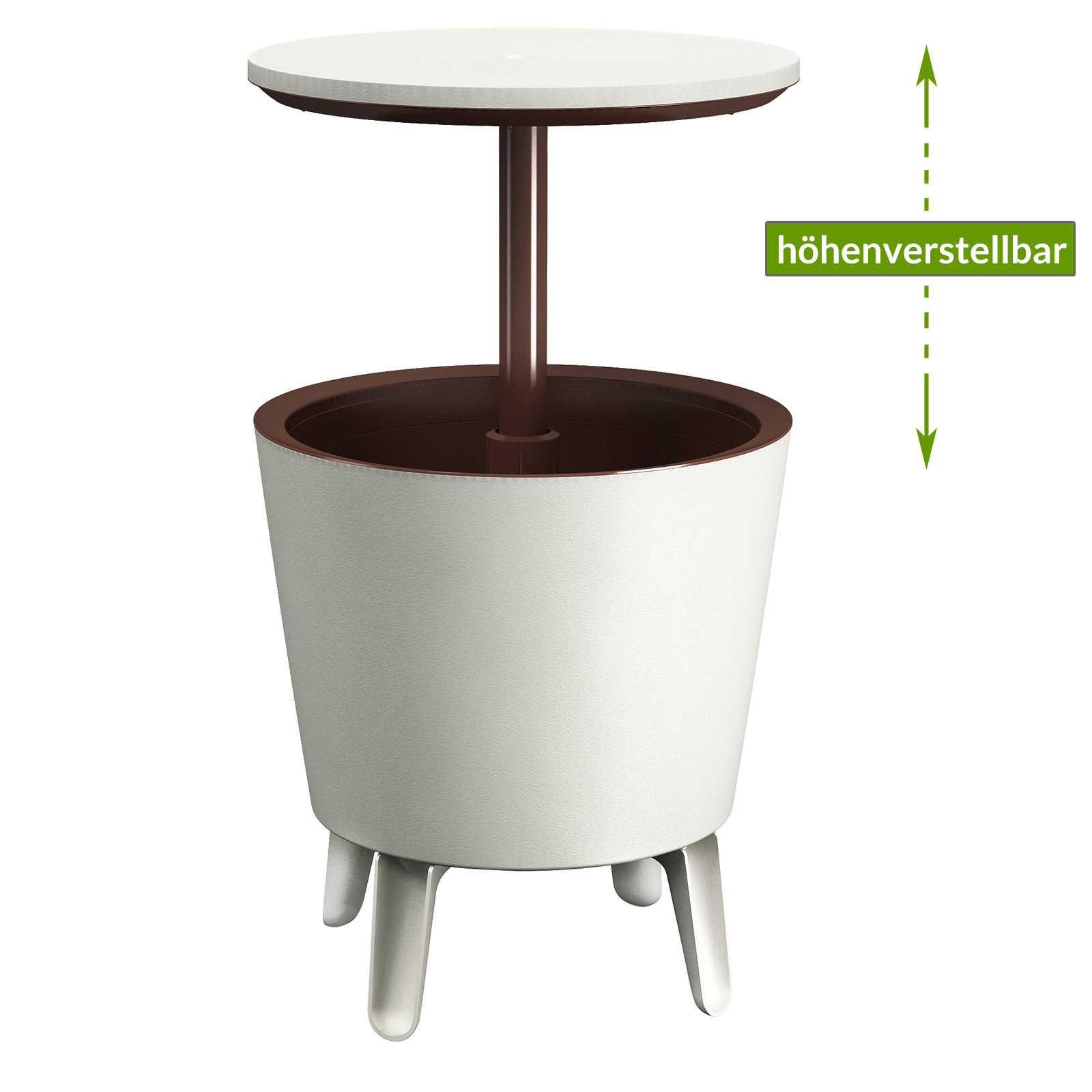 Drankkoeler\u0020Bijzettafel\u0020Wit\u002FBruin\u0020\u00D850cm\u002030L Drankkoeler\u0020Bijzettafel\u0020Wit\u002FBruin\u0020\u00D850cm\u002030L