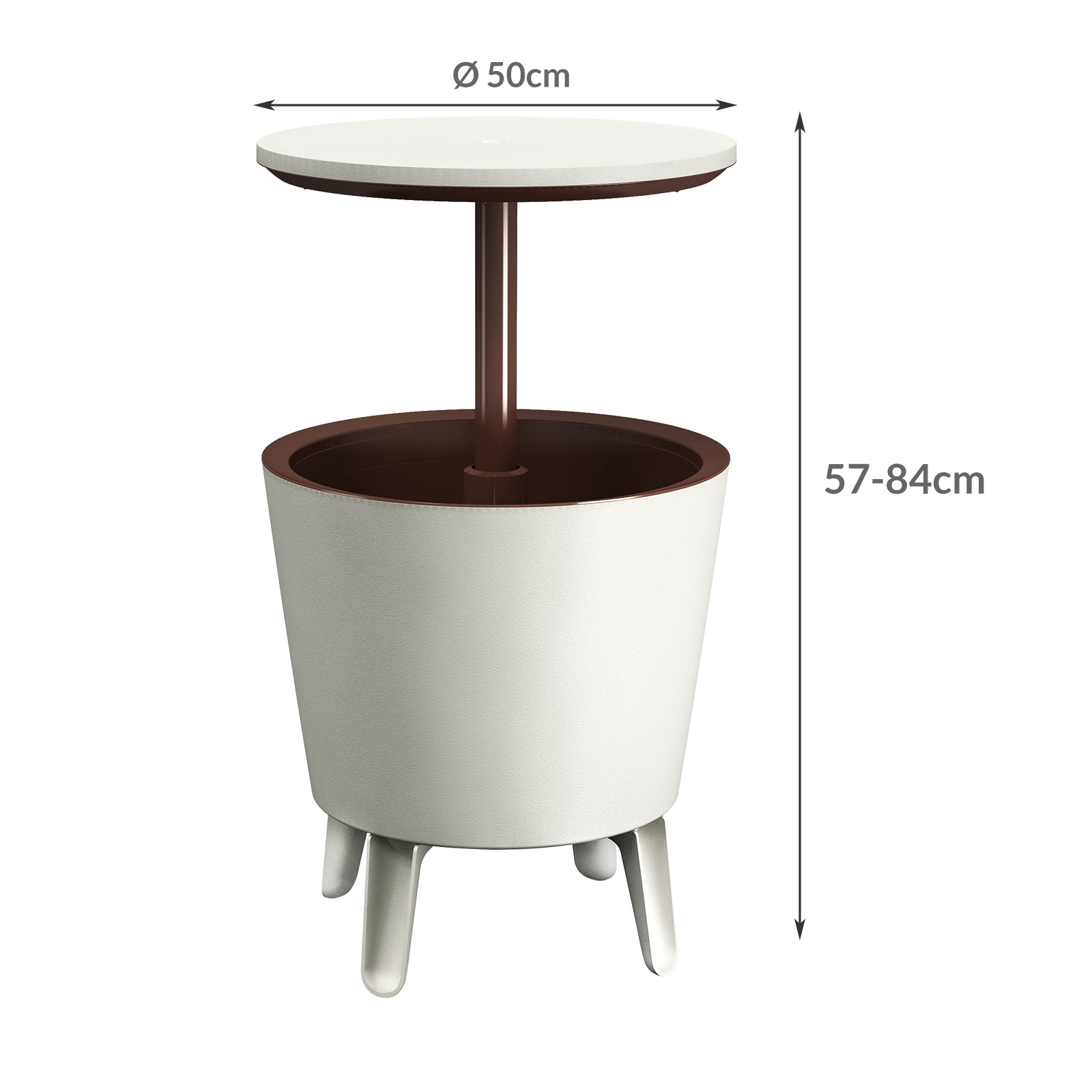 Drankkoeler\u0020Bijzettafel\u0020Wit\u002FBruin\u0020\u00D850cm\u002030L Drankkoeler\u0020Bijzettafel\u0020Wit\u002FBruin\u0020\u00D850cm\u002030L