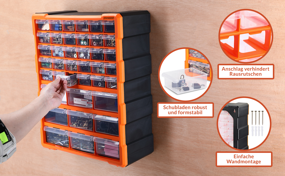 Opbergsysteem\u0020met\u002039\u0020Lades\u002047,5x38x16cm\u0020voor\u0020Gereedschap