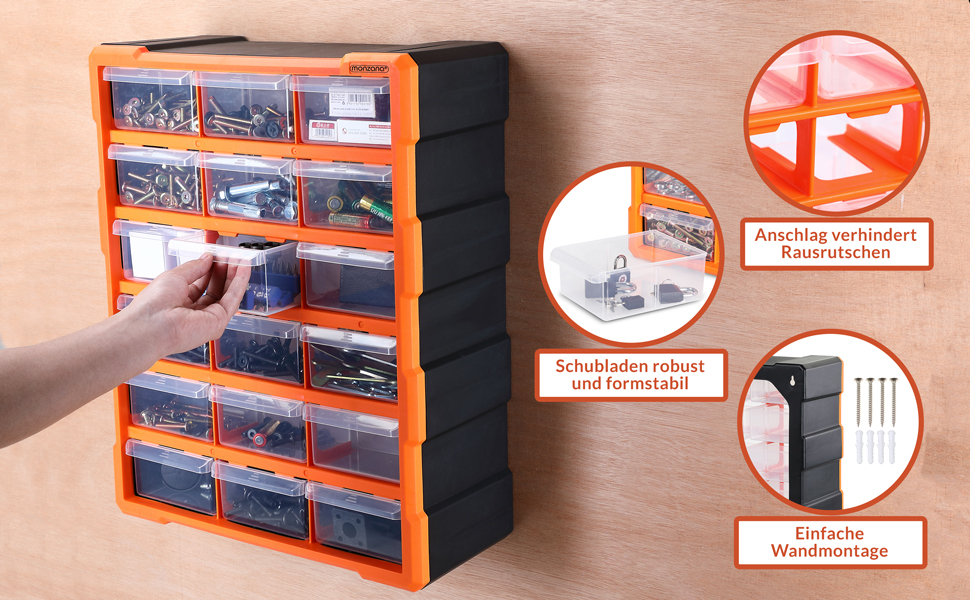Opbergsysteem\u0020met\u002018\u0020Lades\u002047,5x38x16cm\u0020voor\u0020Gereedschap