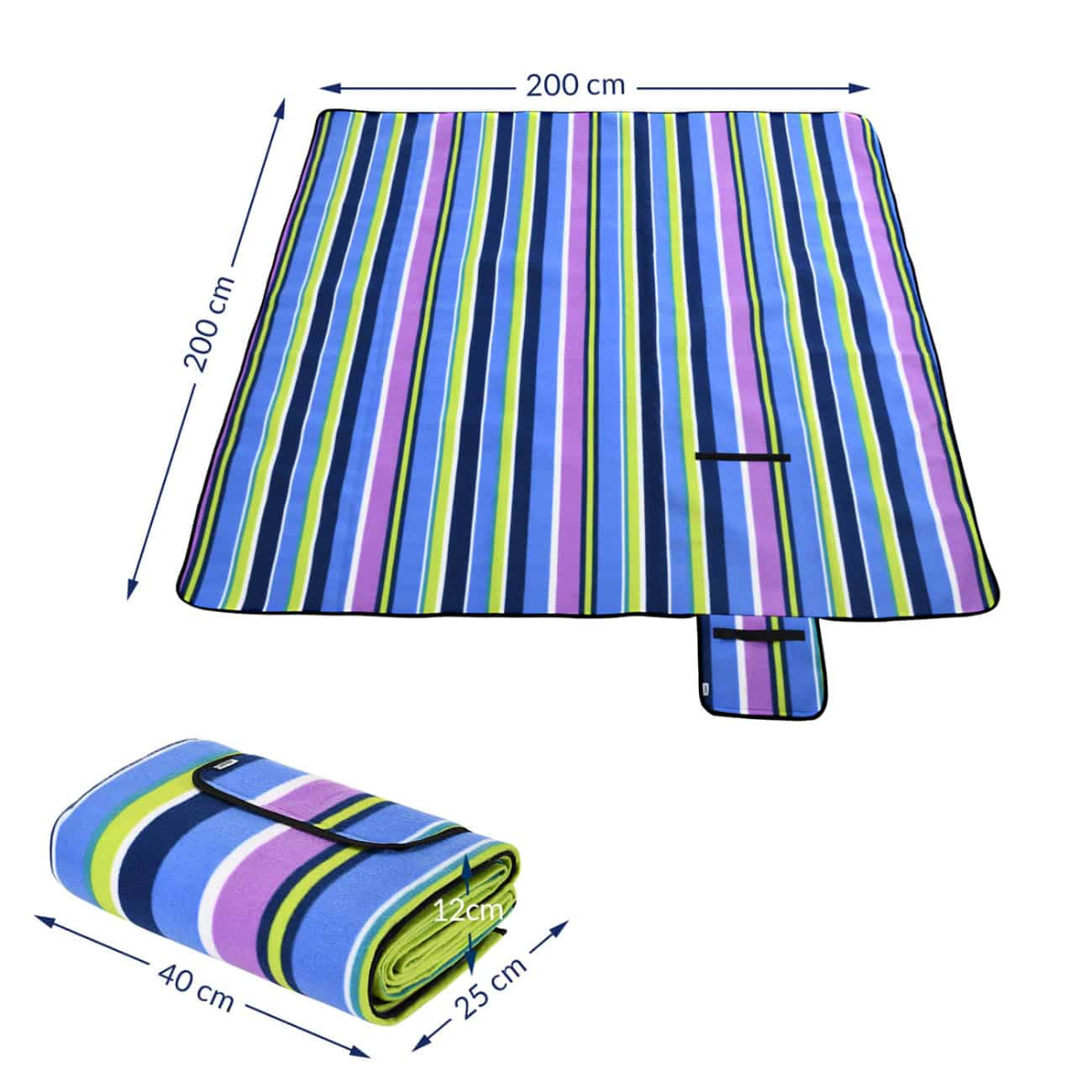 Picknickdeken\u0020Gestreept\u00202x2m