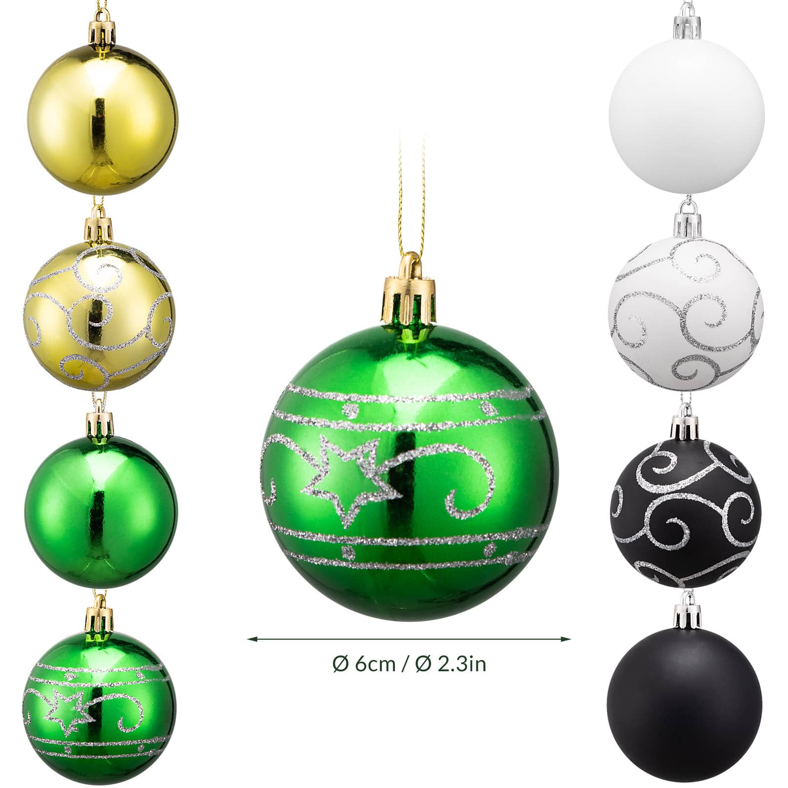 Kerstballen\u002024\u0020stuks\u0020Kleurrijk