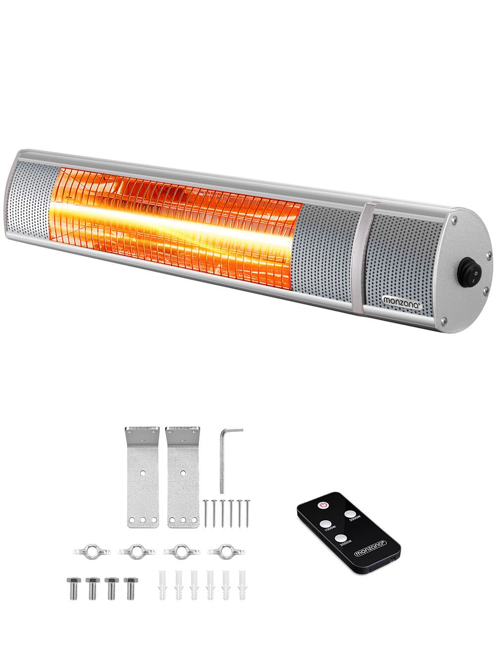 Terrasverwarmer\u0020MZH2000\u0020Zilver\u00202000W
