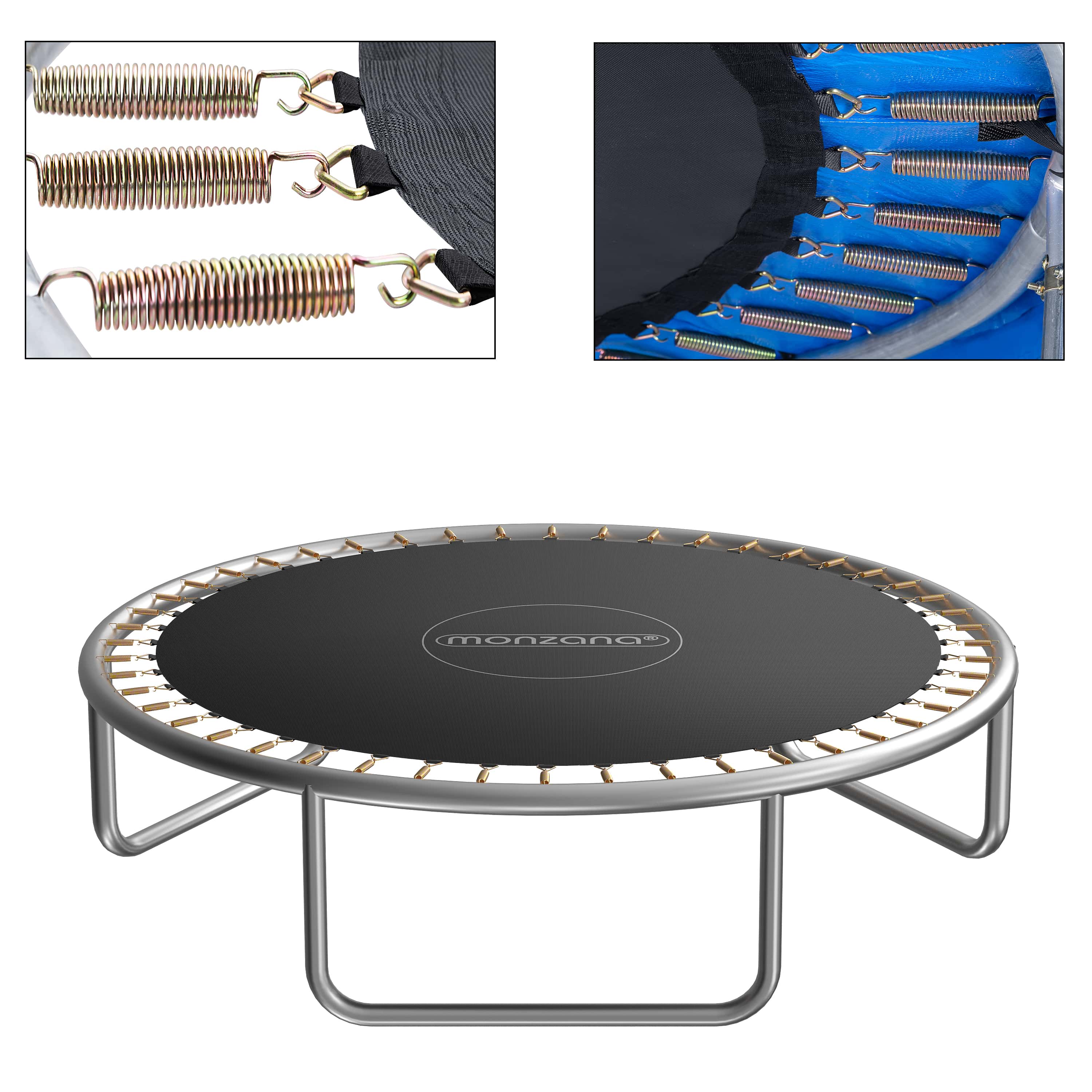 Trampoline\u0020Springmat\u0020Zwart\u0020\u00F8244cm