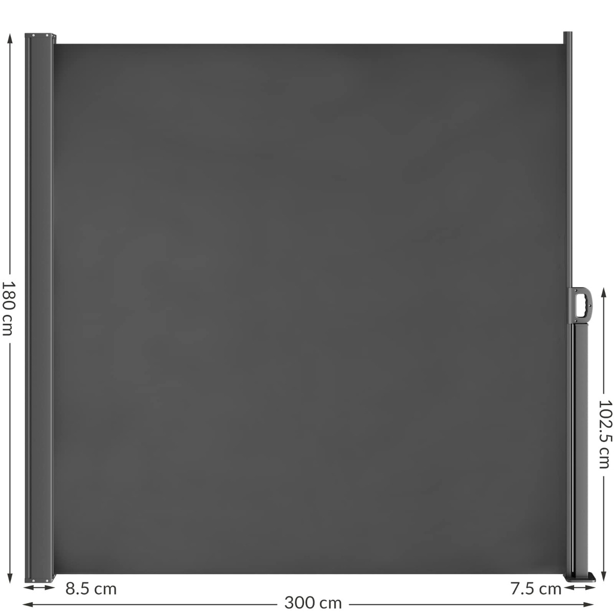 Zijluifel\u0020Nosara\u0020Antraciet\u0020180x300cm\u0020Uitschuifbaar