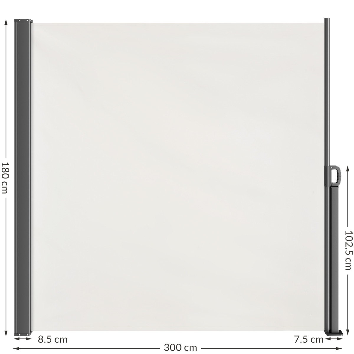 Zijluifel\u0020Nosara\u0020Creme\u0020180x300cm\u0020Uitschuifbaar